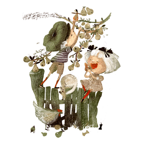 Children in garden